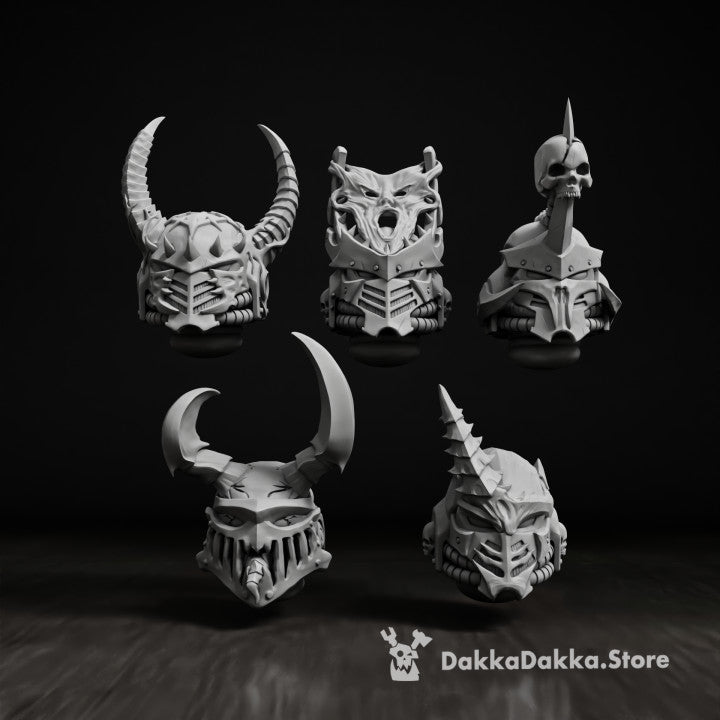 Helmets | Predators | Sci-Fi Grimdark Custom Bitz Wargaming Miniatures 28mm 32mm