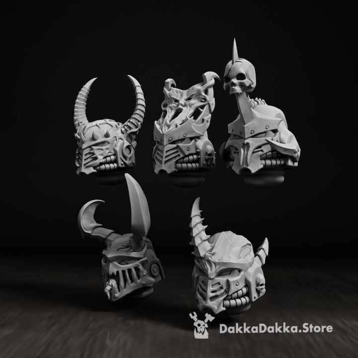 Helmets | Predators | Sci-Fi Grimdark Custom Bitz Wargaming Miniatures 28mm 32mm