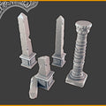 Ancient Egyptian Destroyed Pillars