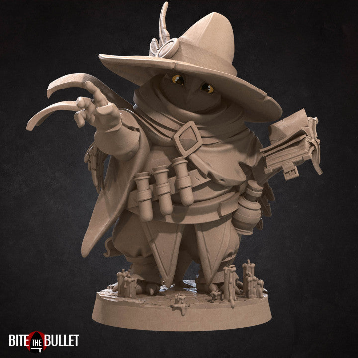 Wizard B | Owlfolk | Fantasy Miniature | Bite the Bullet