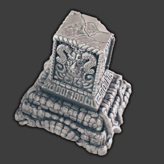 Jungle Temple Ruins - Ruined Column 3