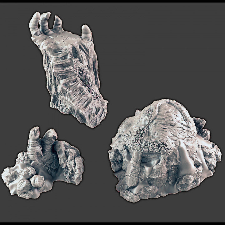 "The Warden" Buried Frozen Statue