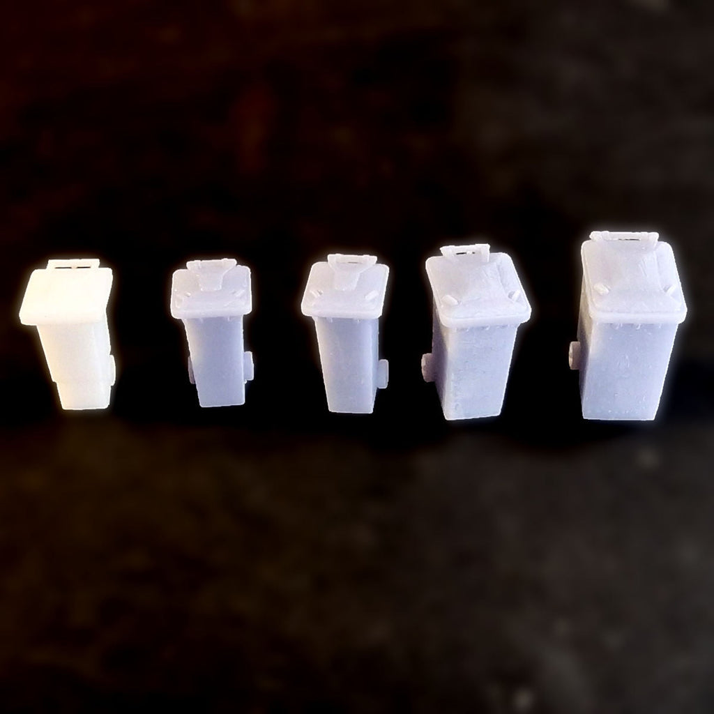 OO Gauge (1:76) Wheelie Bins (4)