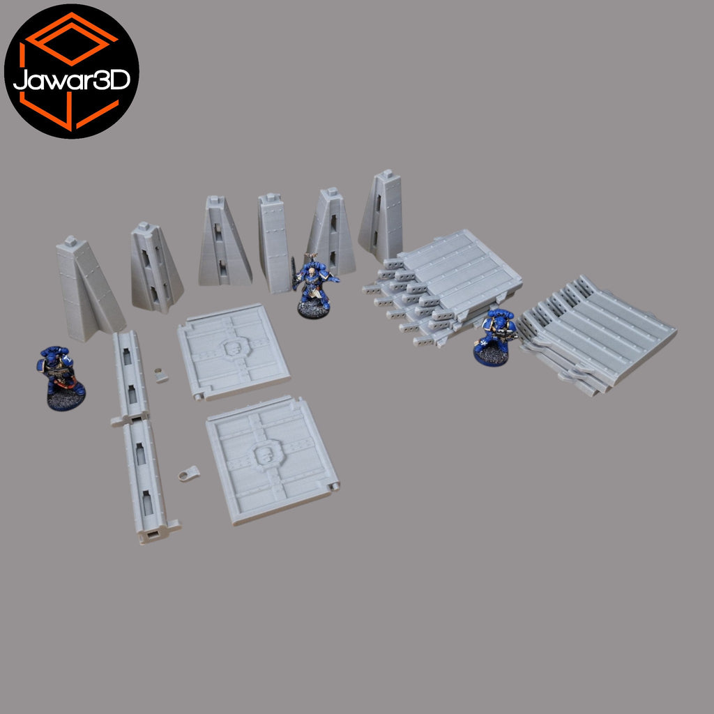 Command Station Secuity Walls - 28mm Wargaming Scatter Terrain Scenery Tabletop
