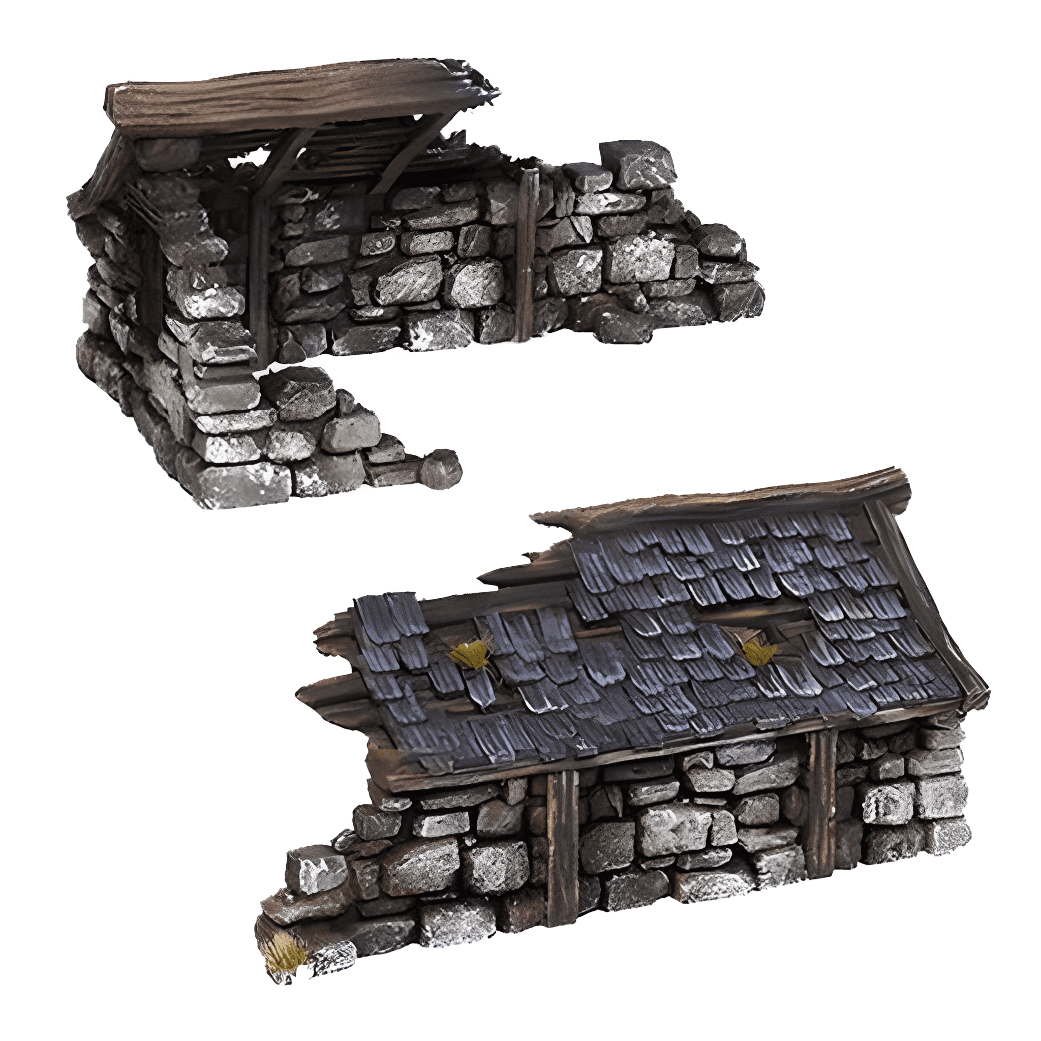 Ruined Medieval House A - 28mm DND/Wargame/RPG Terrain
