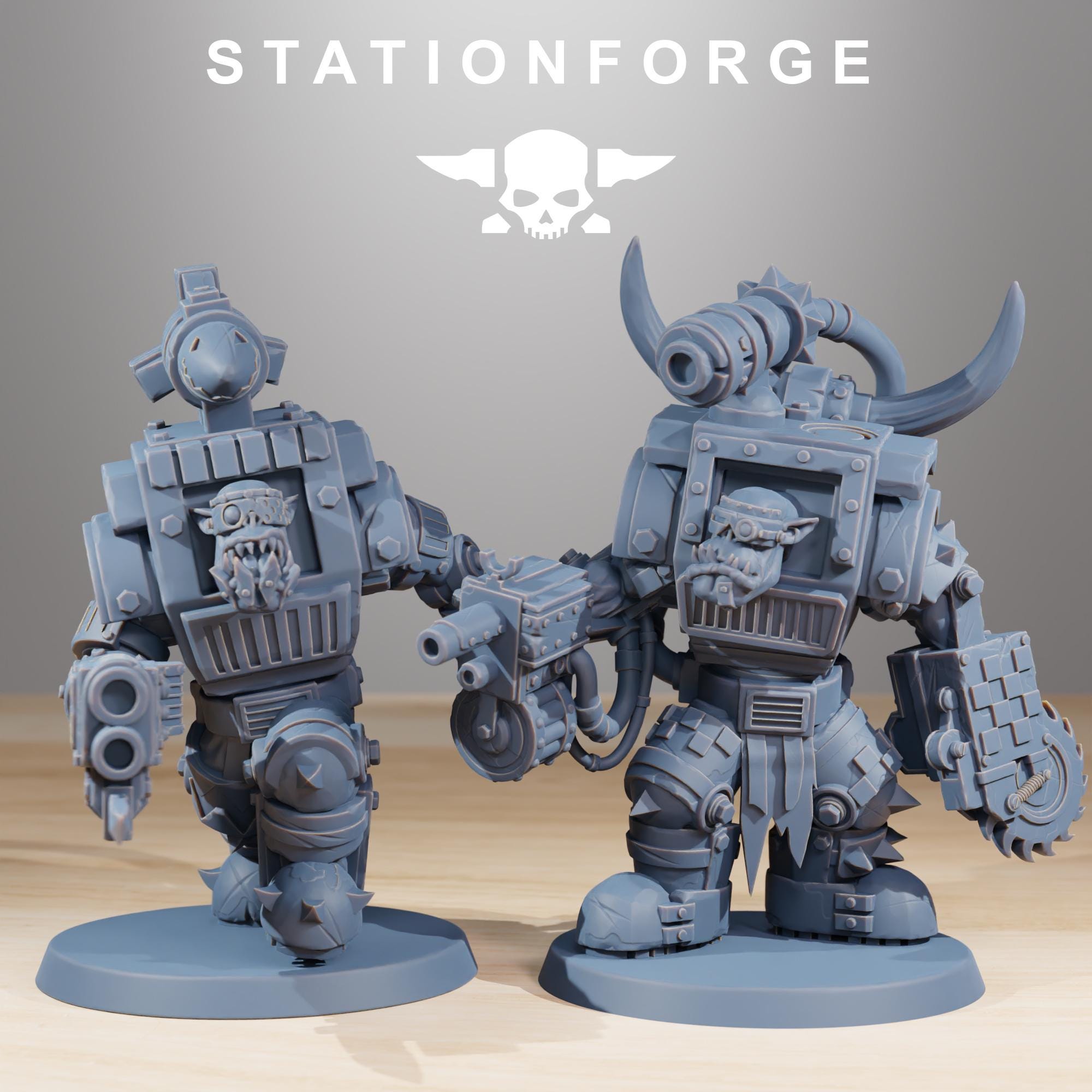 Station Forge Orkaz Steelbrutes Proxy 28mm minitures Ork Tabletop RPG Wargaming custom weapon choice now available