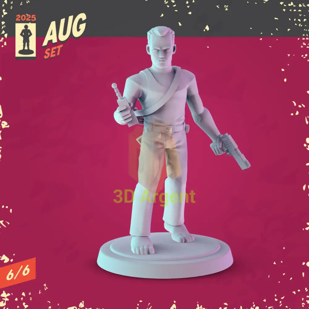 80s Action Heroes Miniatures – Snake Rambo Commando McClane Maverick Axel Foley 32 mm Resin Figures RPG D&D Display