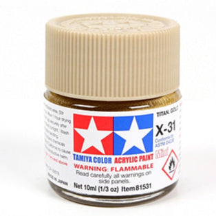 Tamiya Acrylic Paint Mini X-31 Titan Gold
