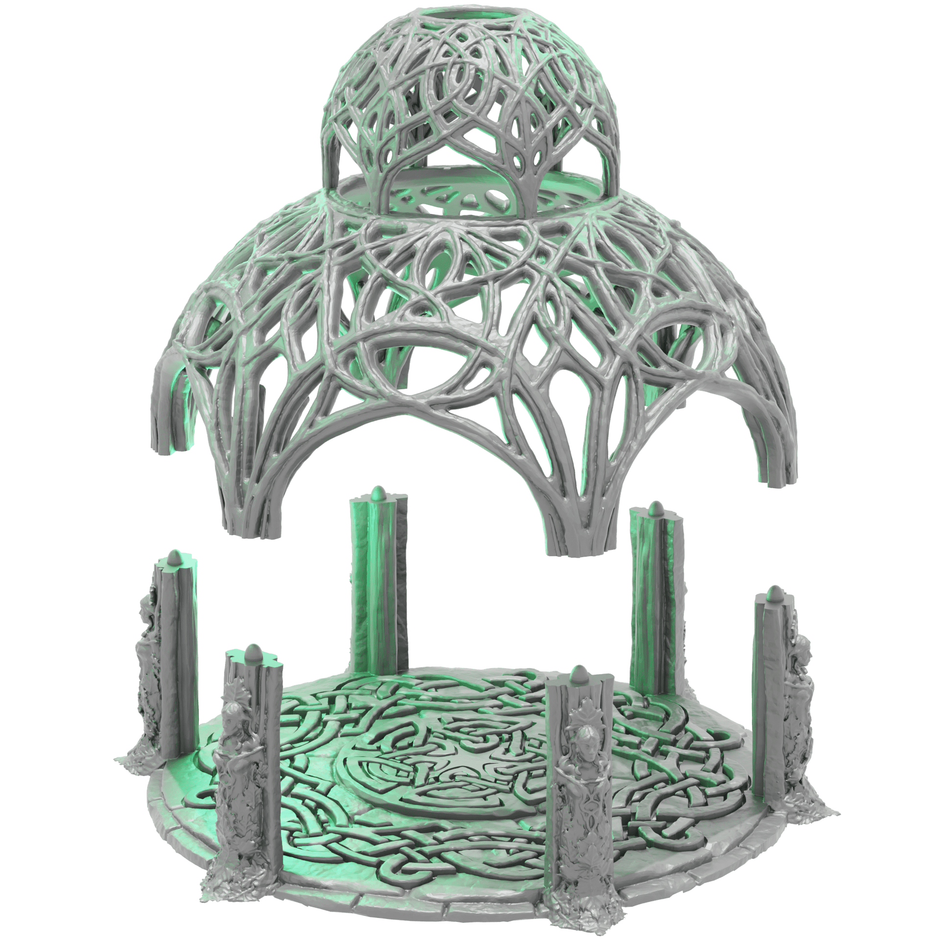 Elven Council Gazebo - 28mm DND/Wargame/RPG Terrain