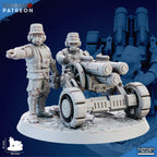 Trencher Heavy Weapon Miniatures | Imperial Soldiers | Grimdark Proxy Miniature | Ghamak