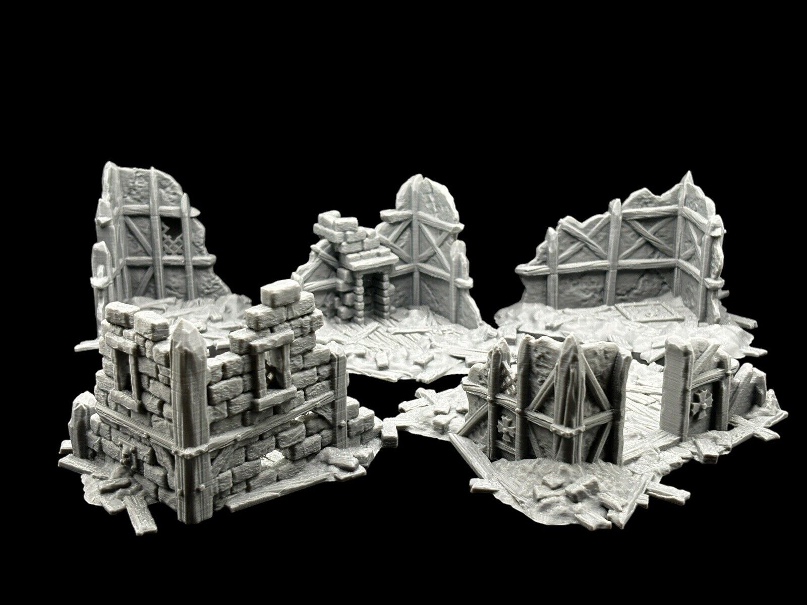 28mm Building Ruins Terrain Scenery for DND, Warhammer, Wargames