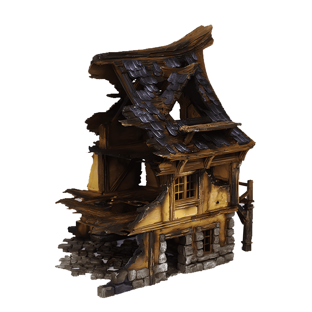 Ruined Medieval House G - 28mm DND/Wargame/RPG Terrain