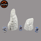 Runed Stones - 28mm Wargaming Scatter Terrain Scenery Tabletop Miniature
