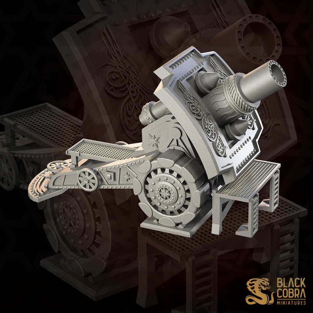 Iron Trenchers Big Cannon | Trench Grimdark | Black Cobra Miniatures