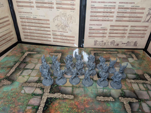 20 Orc Miniatures for Dungeons and Dragons, Pathfinder and TTRPG