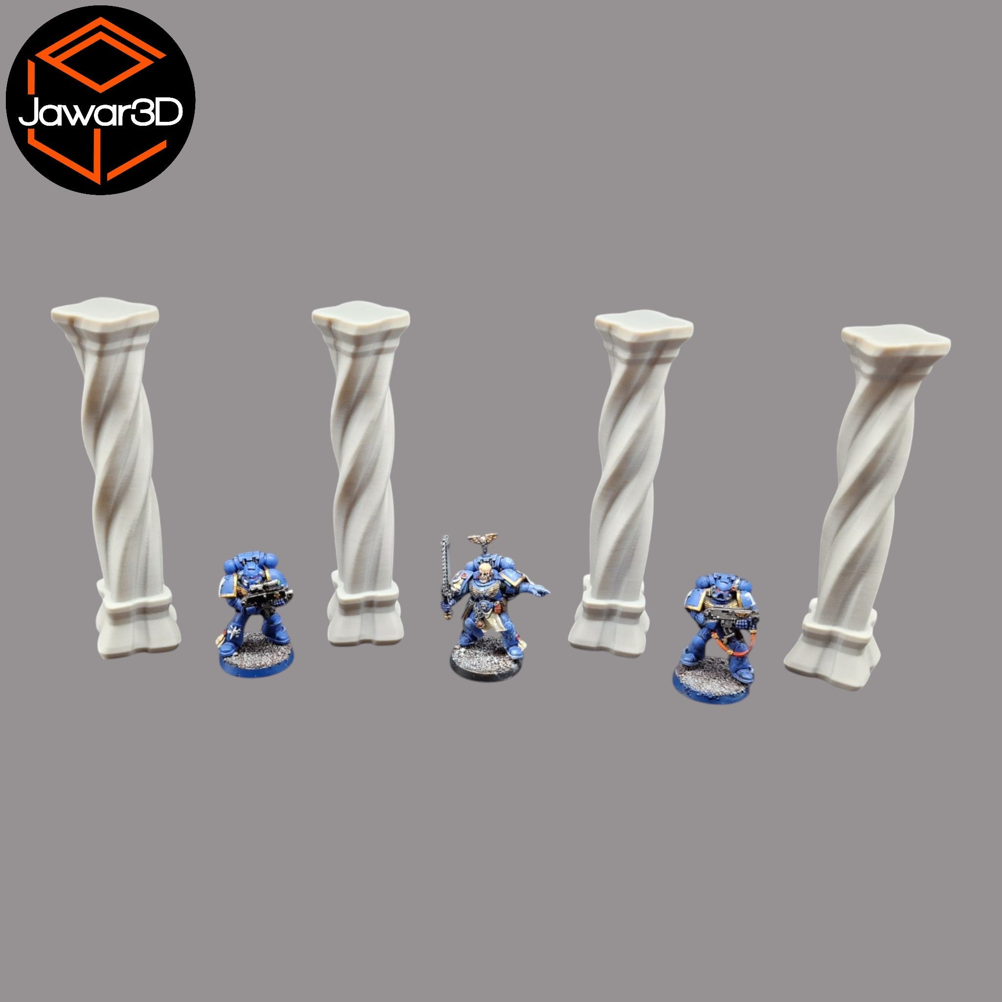 Pillars #3 x4 - 28mm Wargaming Scatter Terrain Scenery Tabletop Miniature