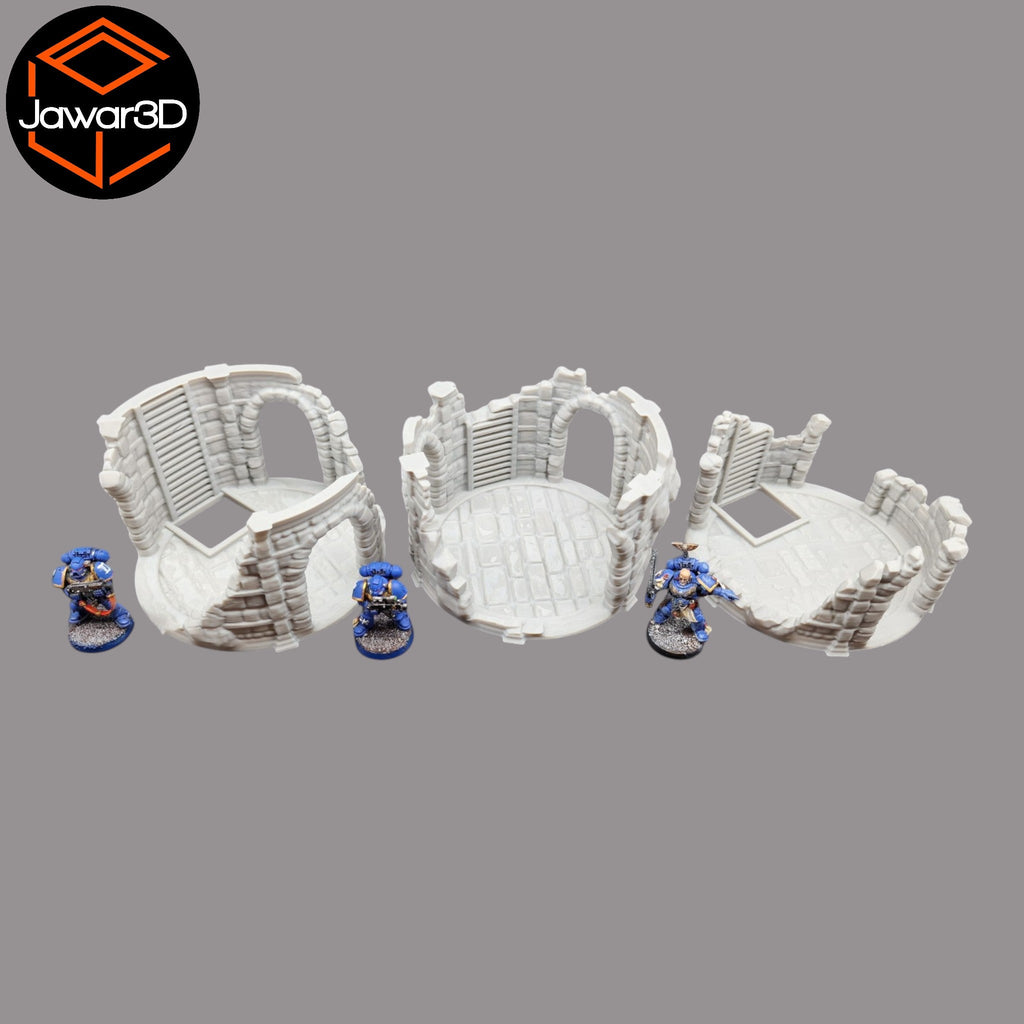 Circle Tower Ruin - 28mm Wargaming Scatter Terrain Scenery Tabletop Miniature