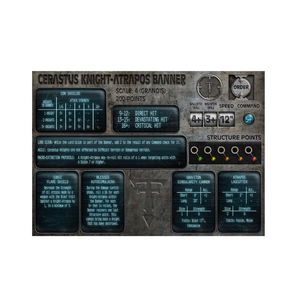 Legions Imperialis: Mechanicum Cerastus Knights Atrapos