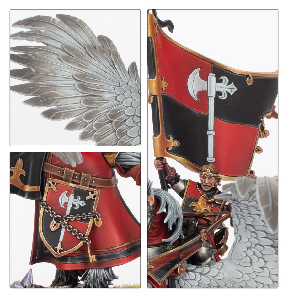 Kingdom of Bretonnia: Battle Standard Bearer On Royal Pegasus