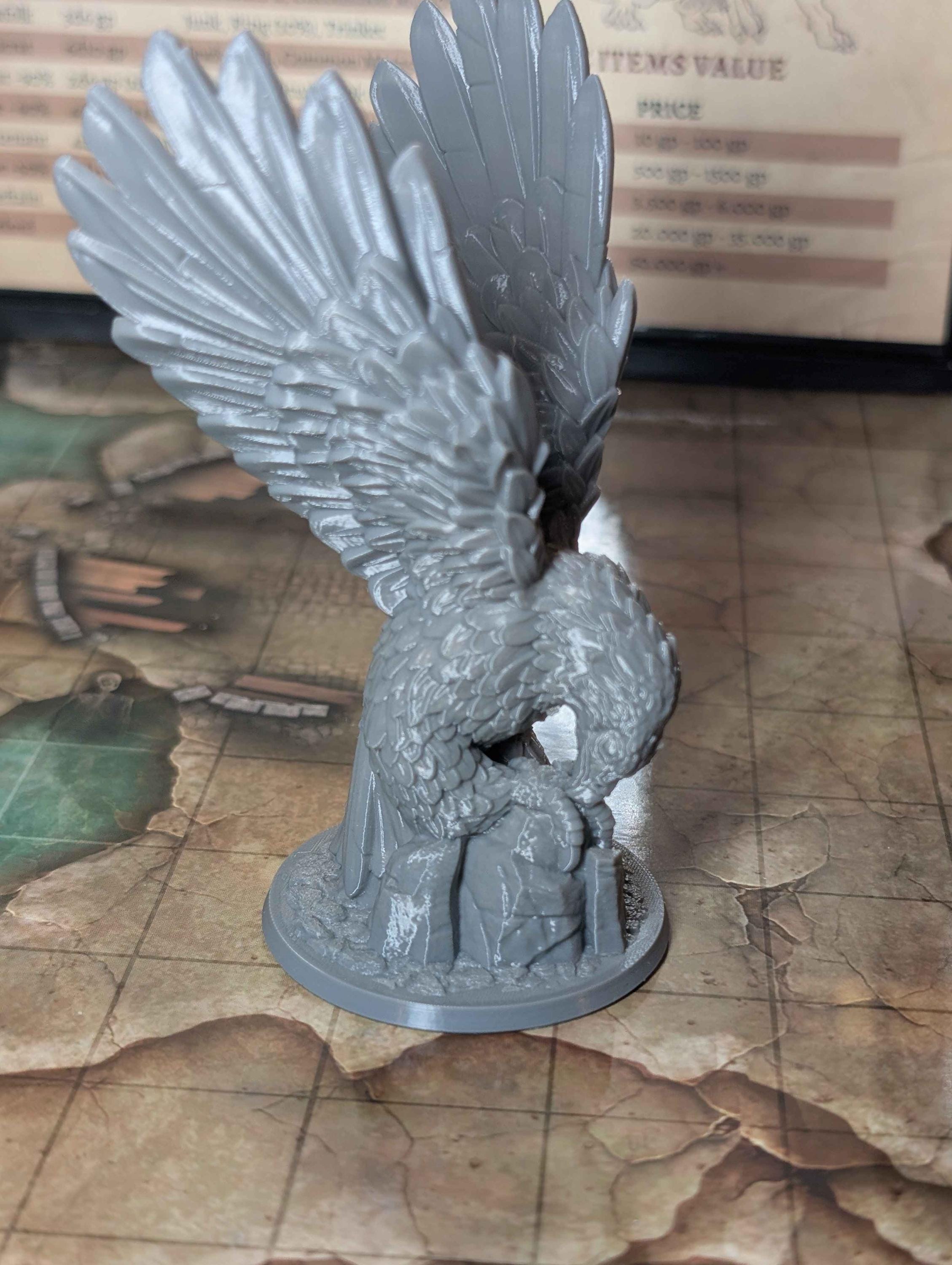 Great Eagle Miniature for Dungeons and Dragons, Pathfinder 2E and TTRPG's.