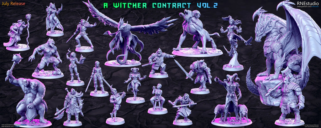 A Witcher Contract Vol 2 Miniatures (Full Set) | Fantasy Miniature | RN Estudio