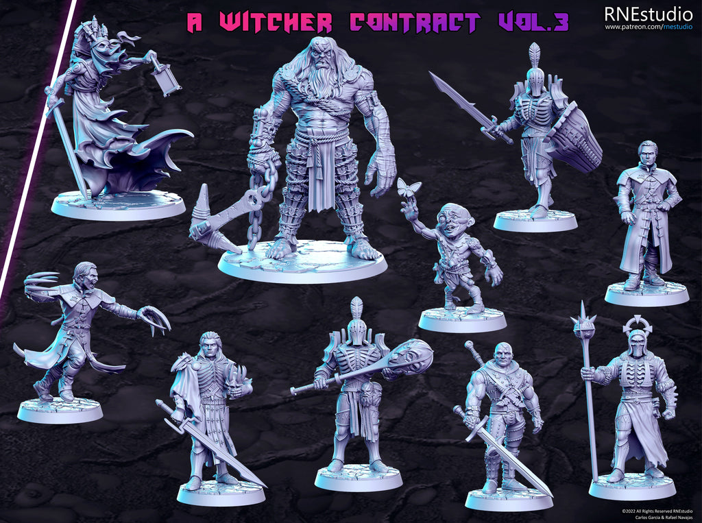 A Witcher Contract Vol 3 Miniatures (Full Set) | Fantasy Miniature | RN Estudio