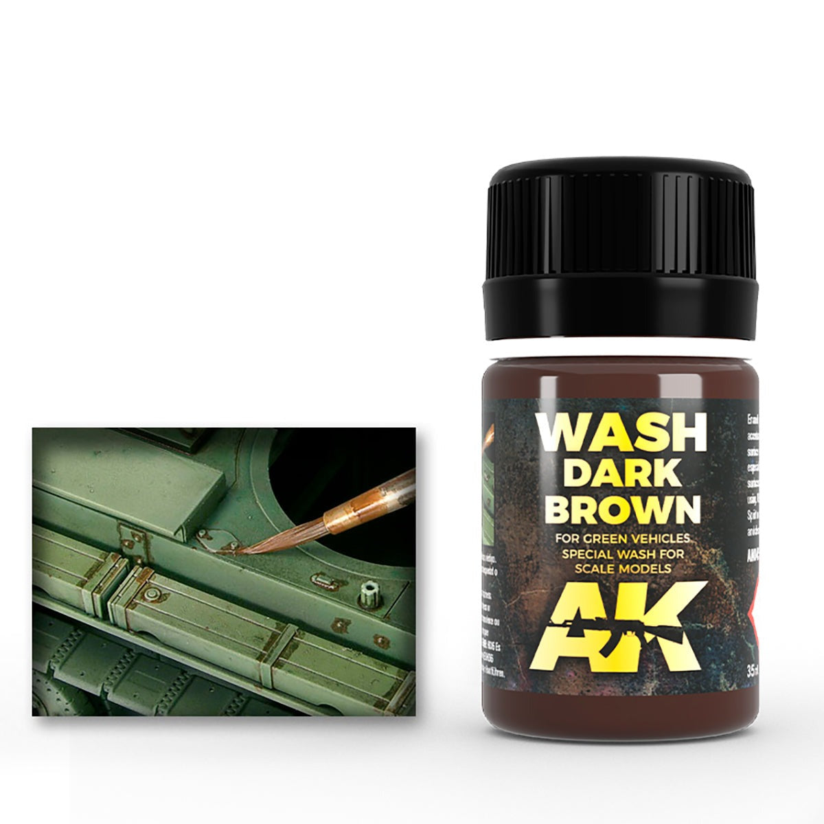 AK Interactive Dark Brown Wash for Green Vehicles AK045