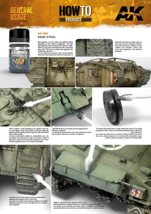 AK Interactive Pigment - Dark Steel AK086