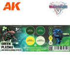 AK Interactive Wargame Color Set: Green Plasma & Glowing Effects (AK1064)