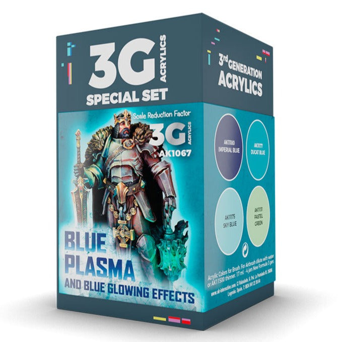 AK Interactive Wargame Color Set: Blue Plasma and Glowing Effects (AK1067)
