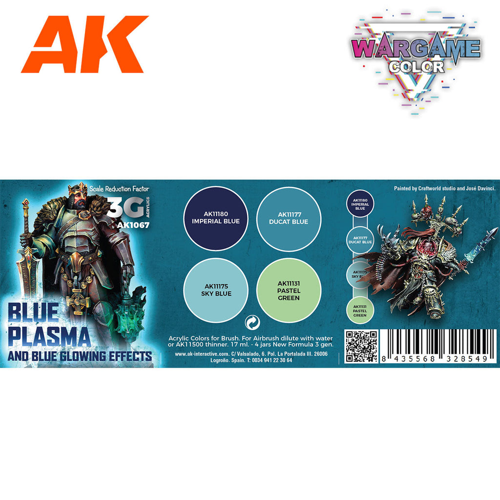 AK Interactive Wargame Color Set: Blue Plasma and Glowing Effects (AK1067)