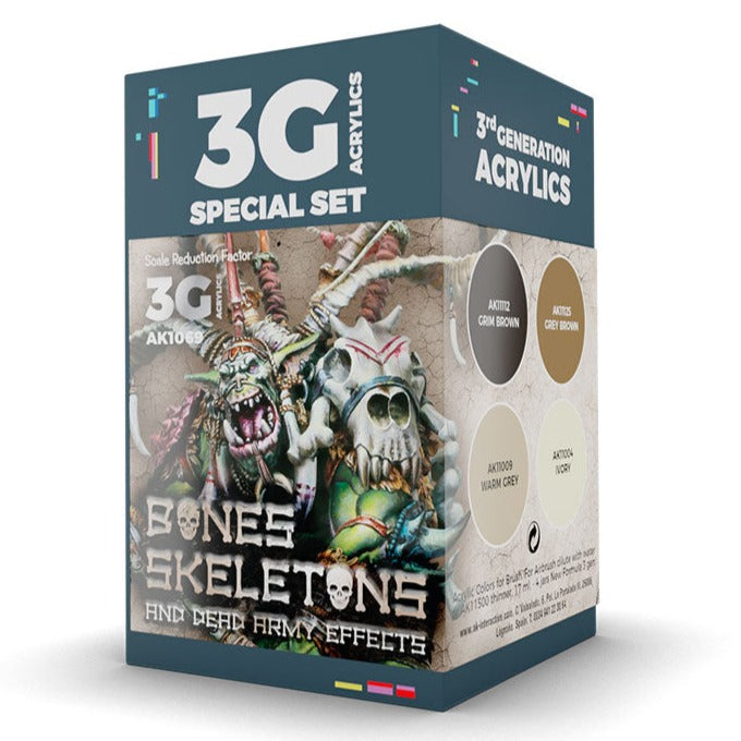 AK Interactive Wargame Color Set: Bones and Skeletons (AK1069)