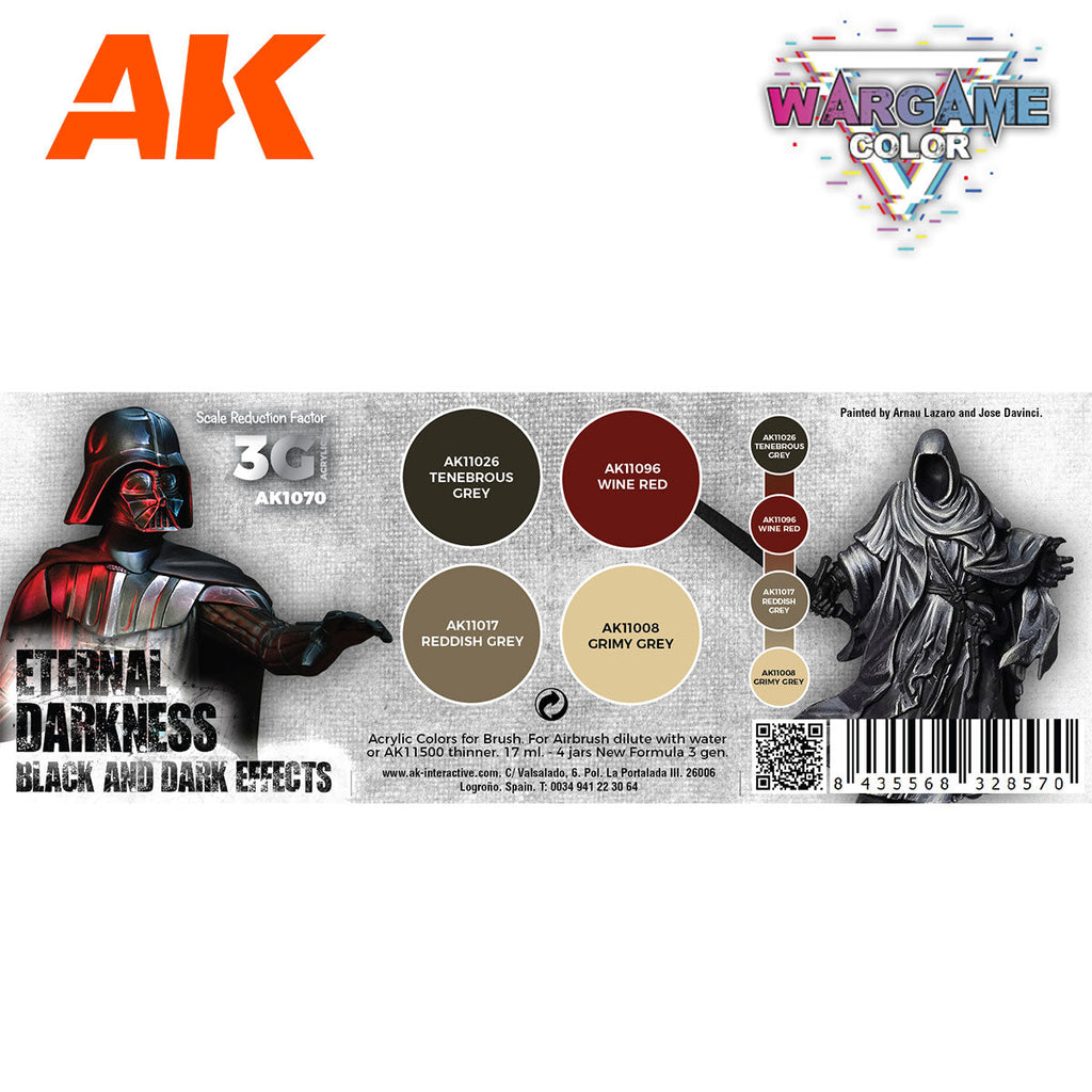 AK Interactive Wargame Color Set: Eternal Darkness (AK1070)