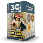 AK Interactive Wargame Color Set: Non-Metallic Metal Gold (AK1077)