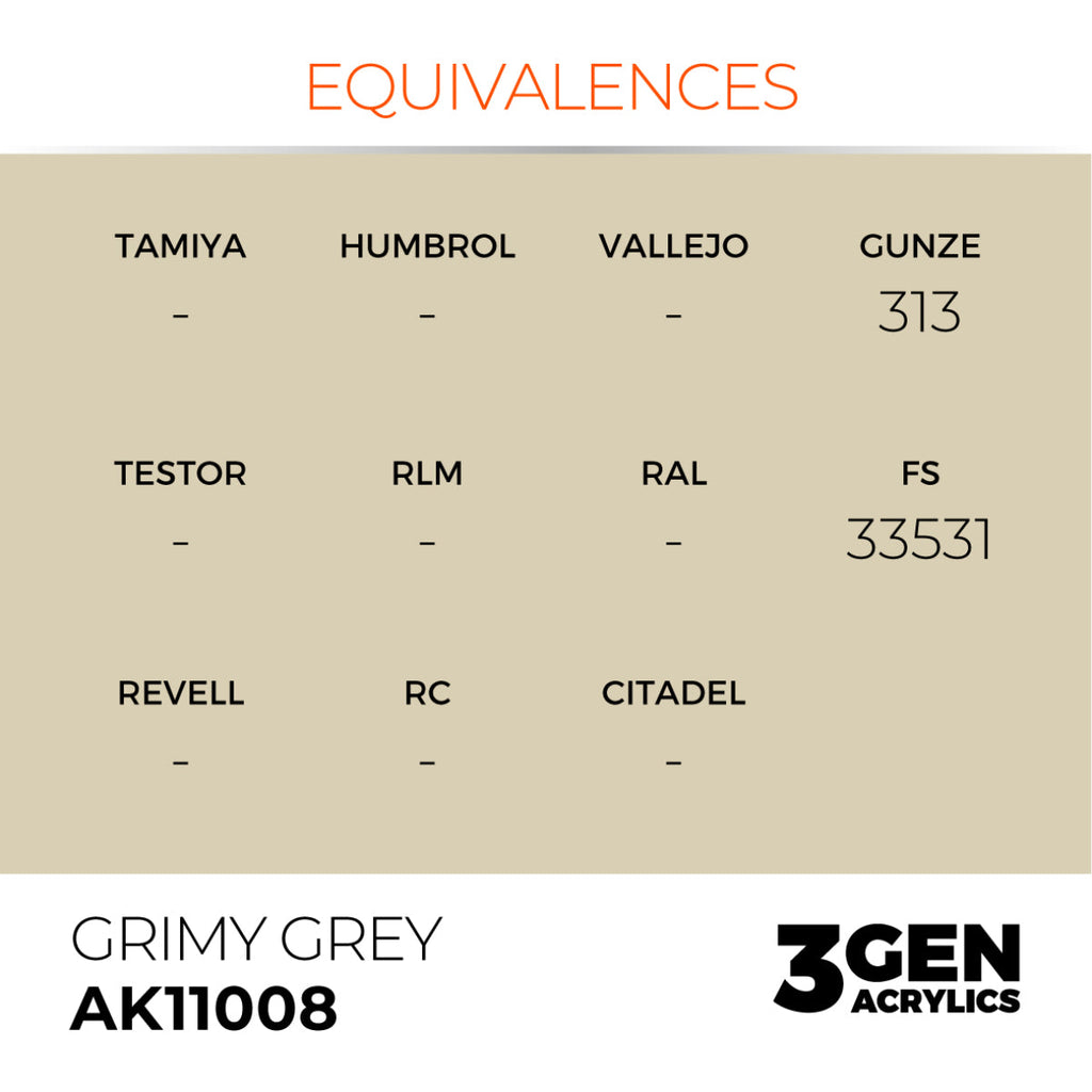AK Interactive 3G - Grimy Grey 17ml (AK11008)
