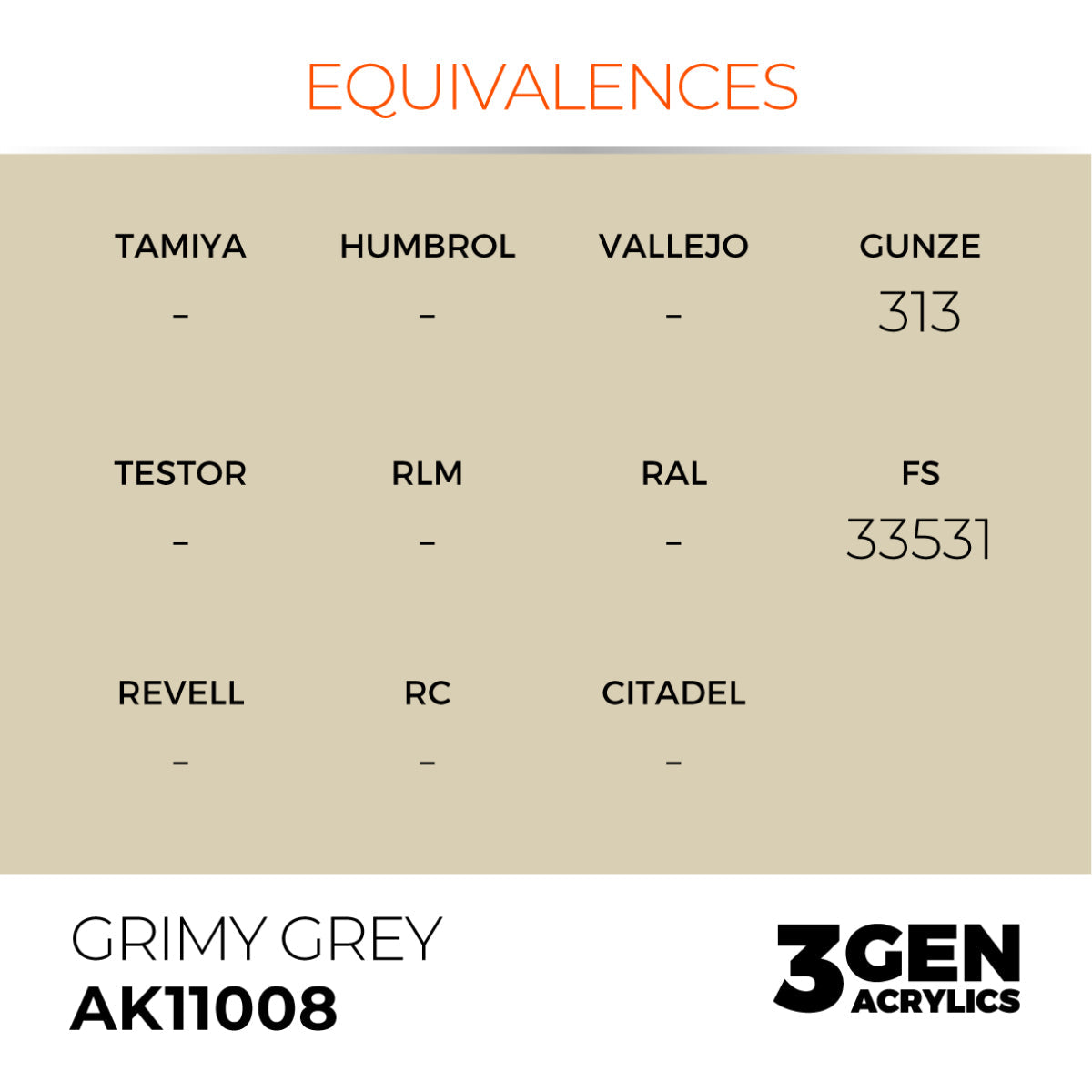 AK Interactive 3G - Grimy Grey 17ml (AK11008)