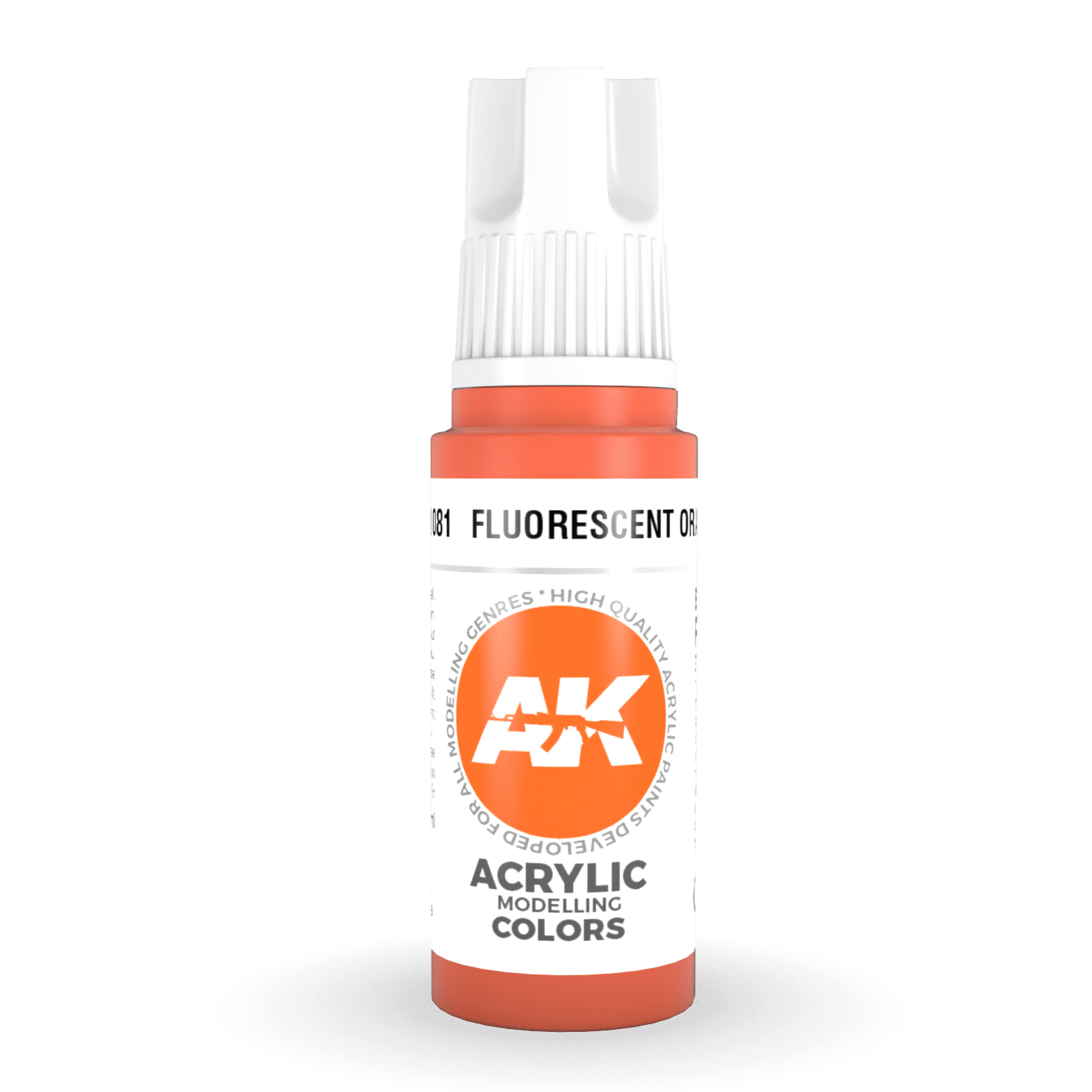 AK Interactive 3rd Gen Acrylic - Fluorescent Orange 17ml AK11081