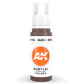 AK Interactive 3rd Gen Acrylic - Saddle Brown 17ml AK11104