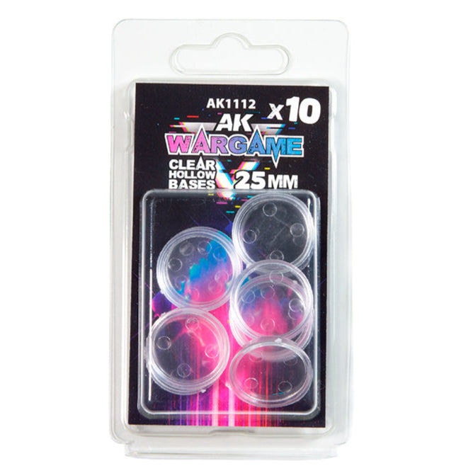 AK Interactive - Clear Hollow Bases 25mm x 10