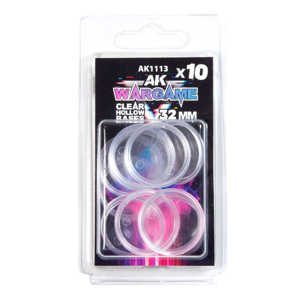 AK Interactive - Clear Hollow Bases 32mm x 10