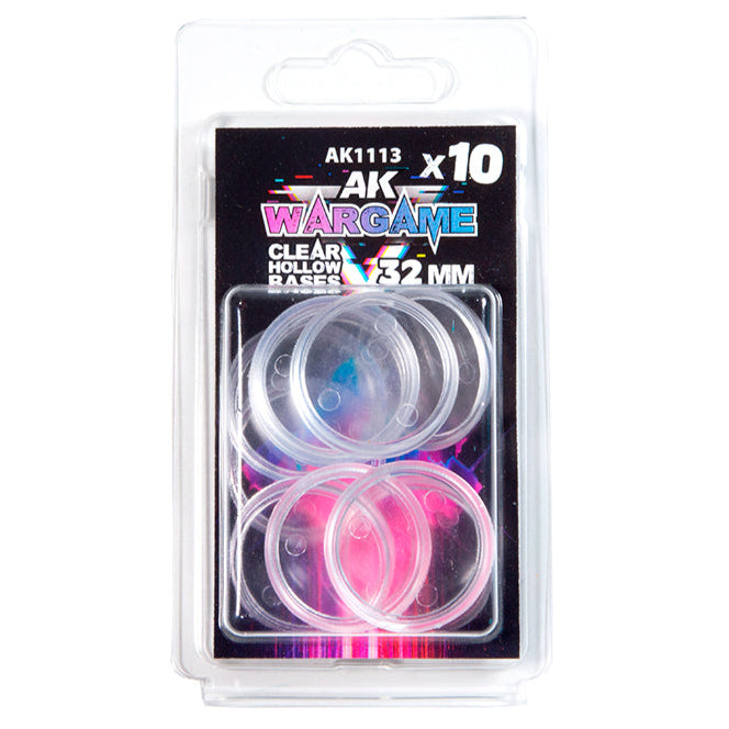 AK Interactive - Clear Hollow Bases 32mm x 10