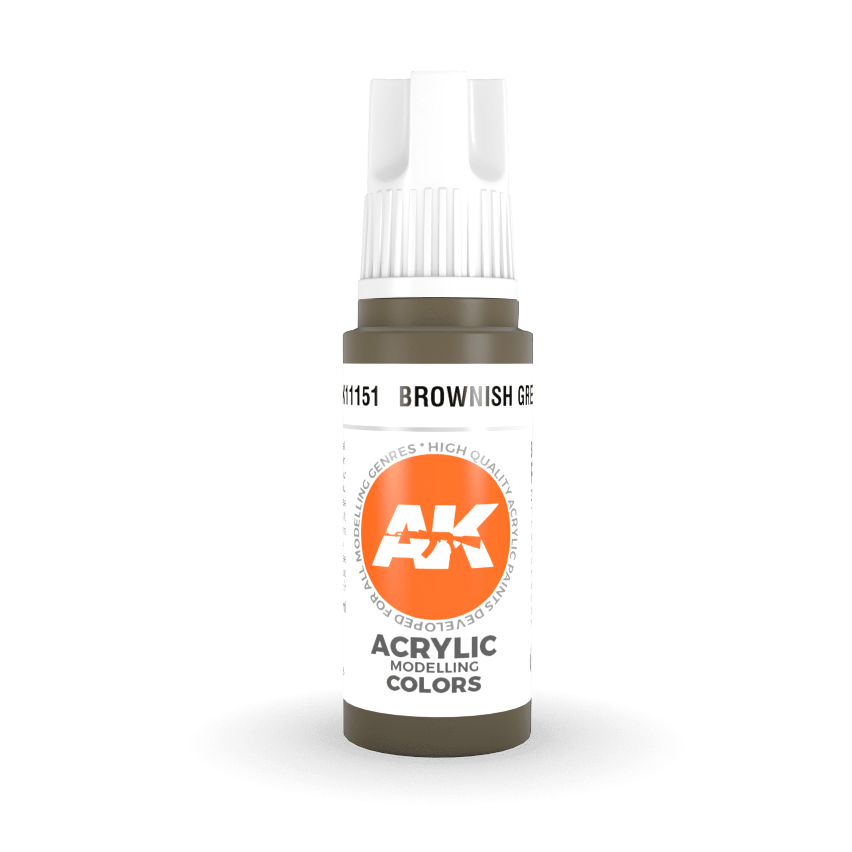 AK Interactive 3rd Gen Acrylic - Brownish Green 17ml AK11151