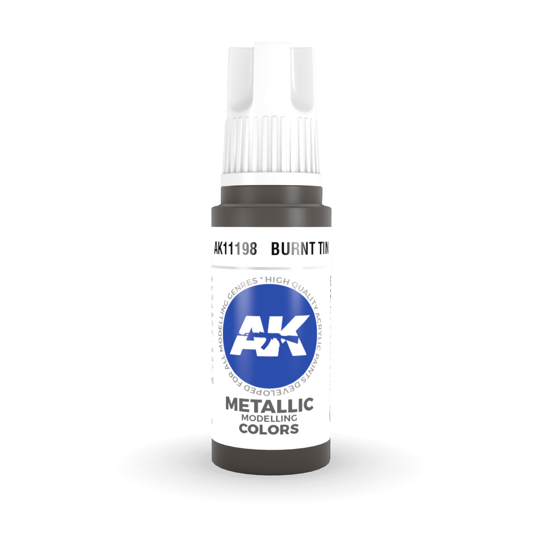 AK Interactive 3rd Gen Acrylic - Burnt Tin 17ml AK11198