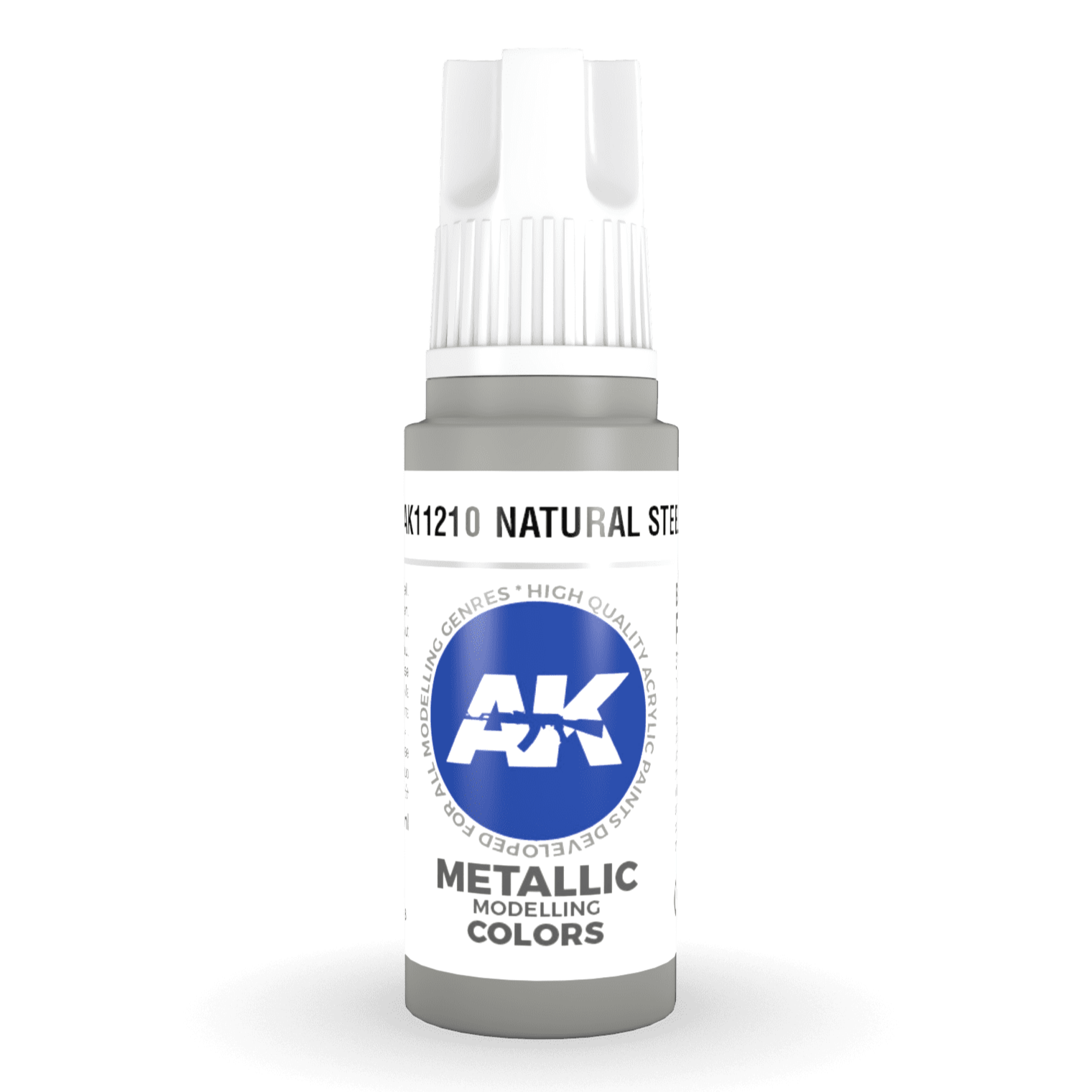 AK Interactive 3rd Gen Acrylic - Natural Steel 17ml AK11210