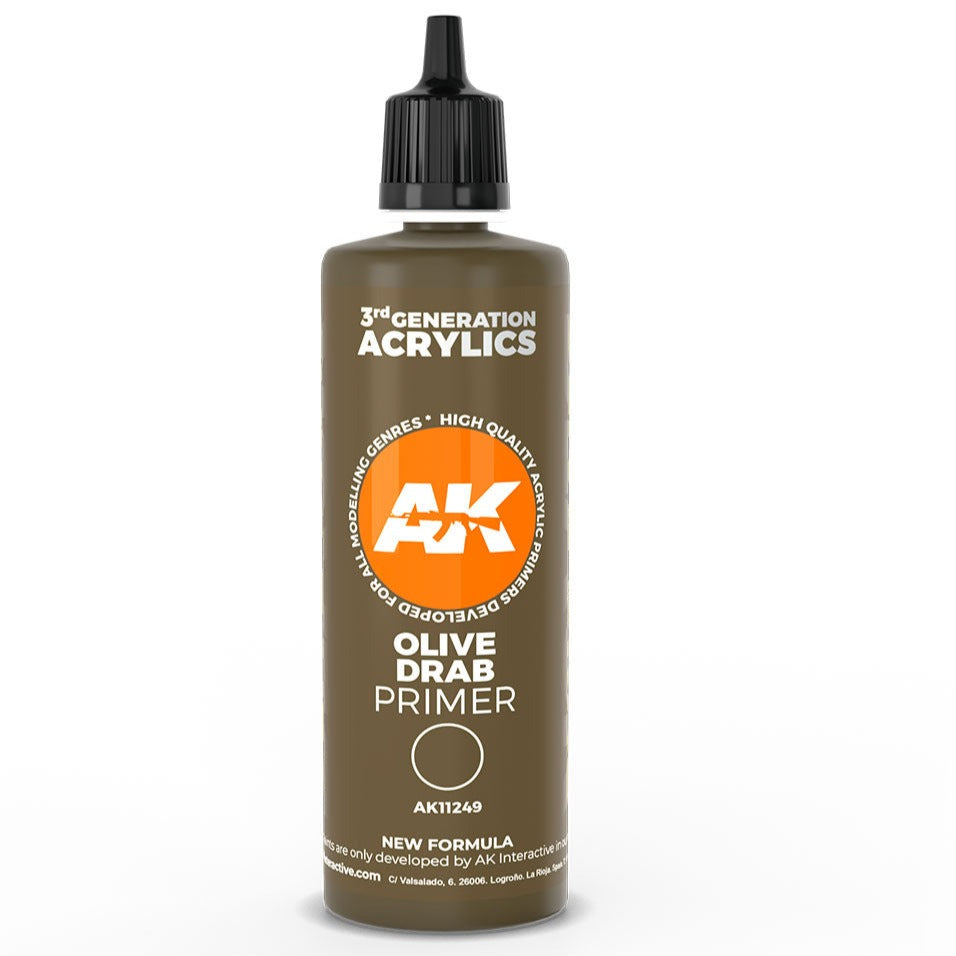AK Interactive 3rd Gen Olive Drab Primer 100ml