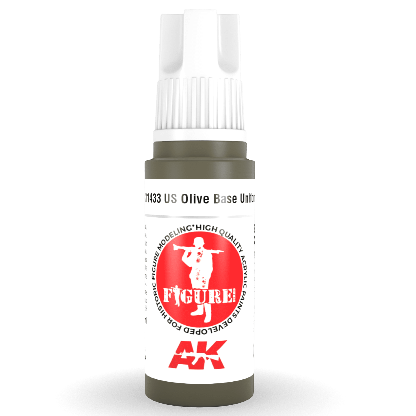 AK Interactive 3rd Gen Acrylic - US Olive Base Uniform 17ml AK11433