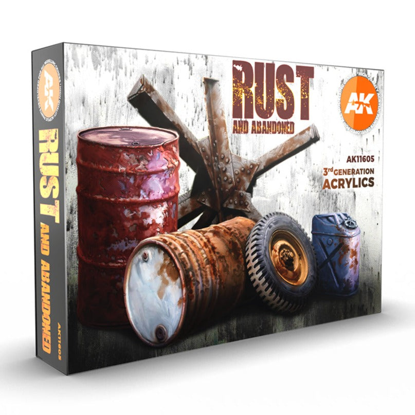 AK Interactive 3rd Gen Acrylic Rust & Abandoned Set