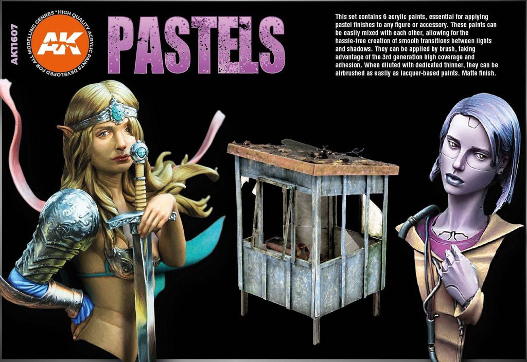 AK Interactive 3rd Gen Acrylic Pastels Colors Set (AK11607)