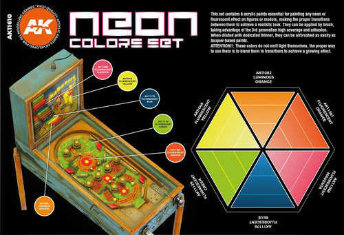 AK Interactive 3rd Gen Acrylic Neon Colors Set AK11610