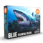 AK Interactive 3rd Gen Acrylic Blue Essential Colors Set AK11618
